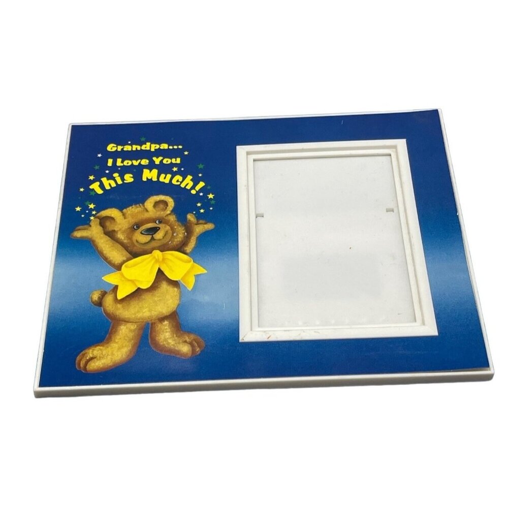 Ultraframe photo frame grandpa i love you this much bear plastic blue READ
